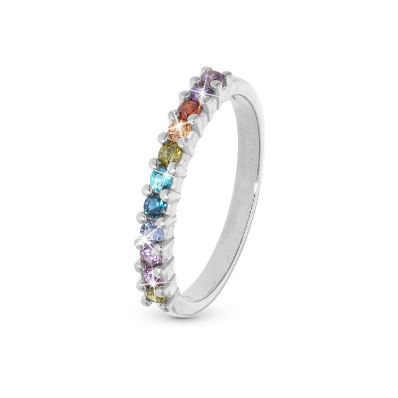 Christina Collect RAINBOW ring fra Christina Jewelry & Watches i sterling sølv med flerfarvede zirkonia.